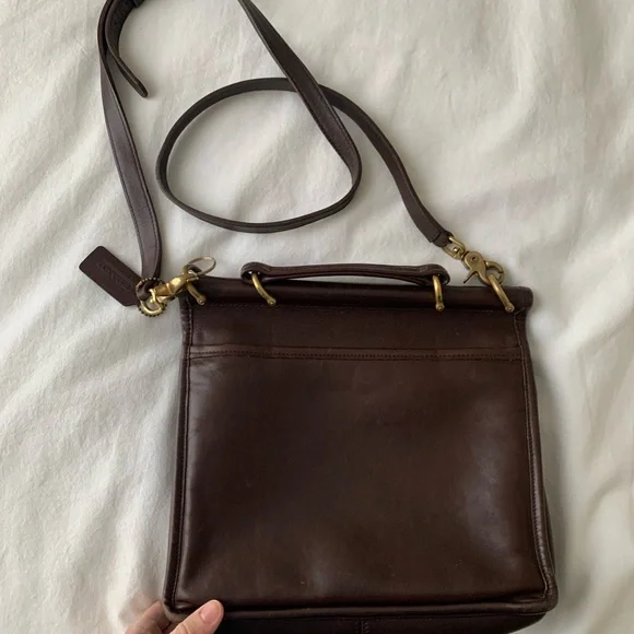 Coach Dark Brown Leather Bag - Picture 3 of 5
